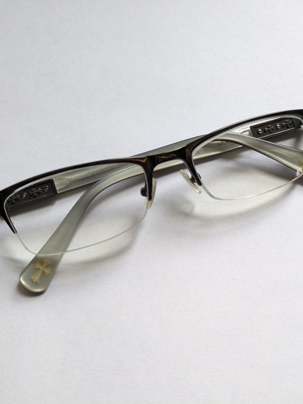 Chrome Hearts "Mercury" Eyeglasses Dark Brown Rectangle
